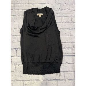 MICHAEL Michael Kors Sleeveless Cowl Neck Blouse in Black Size Medium